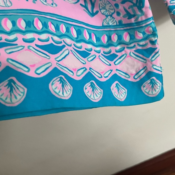 Lilly Pulitzer Turquoise and Pink Wide Leg Pants - Picture 3 of 12